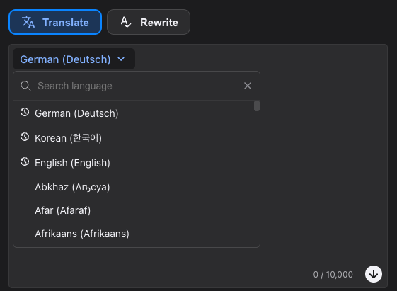 Multilingual translation feature with GPT-4o and GPT-4.1